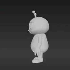 Quirky Galactic Friend 3D Model - Smooth, Wide-Eyed Alien for Collectibles & Brands