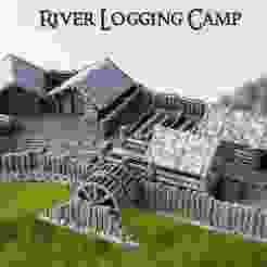 River Logging Camp  28 mm Tabletop Terrain
