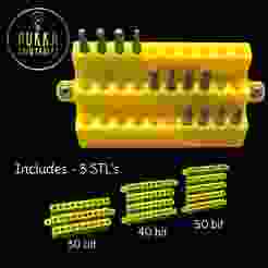 Screwdriver Bit Holder Set STL | 30, 40 & 50 Slots | Wall Mount or Desk Storage