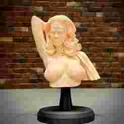 🔞🫦🦸🏻‍♀️ SENSUAL WONDER WARRIOR – Erotic Nude Bust Statue for 3D Printing 🦸🏻‍♀️