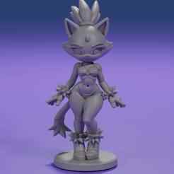 Sexy Blaze the Cat micro bikini - Curvy STL Fan Art