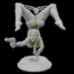 Sexy Lara Croft STL Model for 3D Print – Contortion Pose High Quality