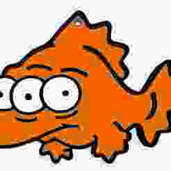 Simpsons 3 eyes fish key chain