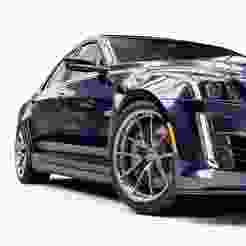 Single STL Cadillac V-Series CTS-V - toon car, cartoon car, citroen, fiat 500, ford mustang, ford, lincoln, unity car 3D Model