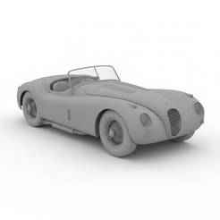 Single STL Jaguar XKSS - hummer, nissan gtr, maya car, cg car, porsche, tuner car, cyberpunk car, bus 3D Model