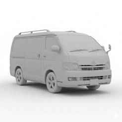 Single STL Toyota Granvia - detailed car, fire truck, alfa romeo, luxury car, cyberpunk car, electric car, sports car, cadillac 3D Model