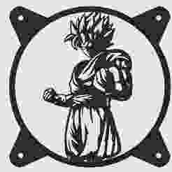 son goku DBZ – 120mm PC Mod fan cover