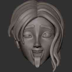 Spider Gwen goofy face expression custom action figure head