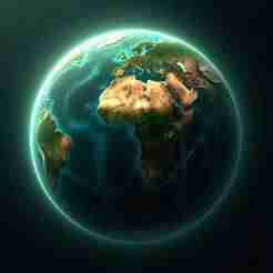 Stylized Planet Earth Hologram