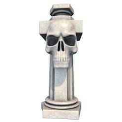 Temple Stone Skull Pillar 3