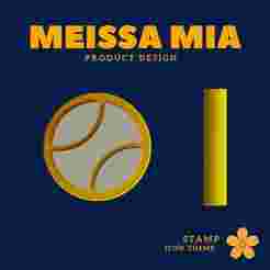 Tennis Ball Stamp – Digital 3D Print File for Sporty & Playful Paper Crafts