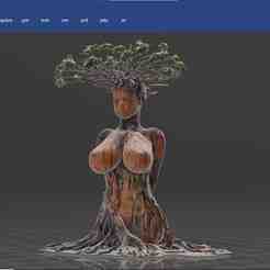Tree woman nude busty sexy guardian mystical zelda deku static curvy