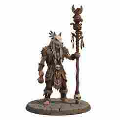 Tribal Shaman Figure with Ancestral Totem Staff | Mystic Spirit Caller 3D Print Miniature for RPGs