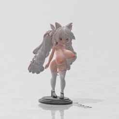 uneven nude boobs white anime girl
