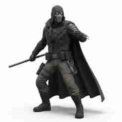 Urban Vigilante Masked Protector 3D Print Model - High-Detail Hero Statue STL for Collectors & Painters