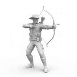 Vigilant Forest Sentinel with Bow - Fantasy Archer Miniature for Tabletop RPGs