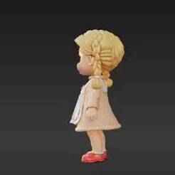 Vintage Doll Mascot 3D Model - Charming Retro Character for Children's Brands & Animation