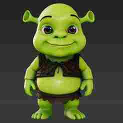 Viral Baby Shrek Chek Meme 3D Print Figure