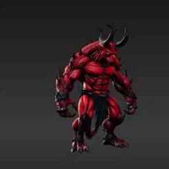 Volcanic Scaled Demonic Creature STL - Powerful Bipedal Beast for Epic Battles & Collector Prints