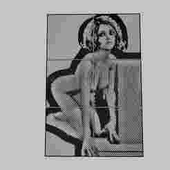 WALL ART - a painting of a woman standing on a beach