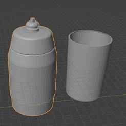 water bottle shaped storage container