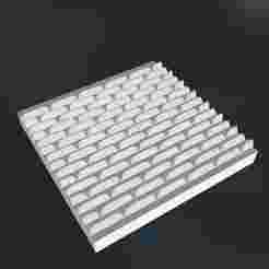 WaveBrick Pattern – Seamless Curved Texture for 3D Printing & CNC