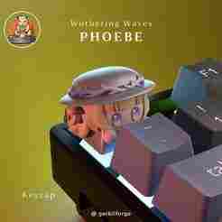 Wuthering Waves inspired Keycap - Phoebe - Cute Fanart