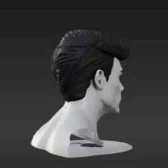 Youthful Determined Headsculpt & Miniature Katana for 6-7 Inch Action Figures - Custom 1:12 Scale 3D Print File