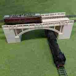 [ZM H0] Concrete double-track railway viaduct ver.LOW (FDM)