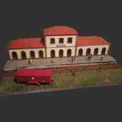 [ZM H0 scale] La Fregeneda train station in Spain (resin)