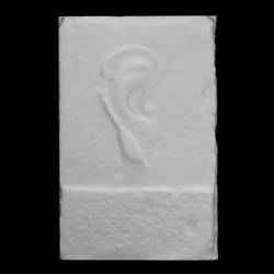 Stele with ear relief