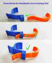 Handbrake lever locking tool for all vehicles with brake lever on the handlebar