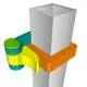 Strong quick-release square pipe clamp | mod for shelf plates