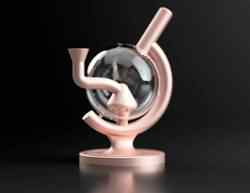 Globe Bubbler Bong - Yerinde Baskı (PIP)