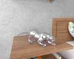 Panter Lowpoly Dekoratif Heykel