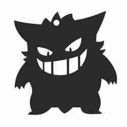 Pokemon Gengar Keychain Black