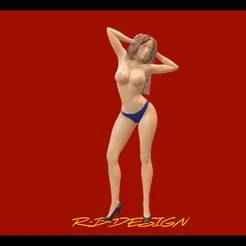 4X HALF NAKED TOPLESS REALISTIC FKK EROTIC SEXY GIRL WITH 2 DIFFERENT HAIRSTYLES W/WO SUNGLASSES + 1 SURPRISE FILE