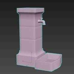 BJD decor stone fountain