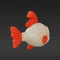 Cartoon Blinky-Inspired Fish – Oversized Eyes & Bubble Base