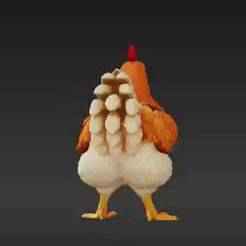 Countryside Chicken Statue STL - Authentic Farm Animal Decor