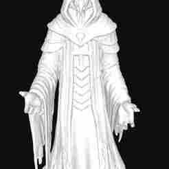 Demonic Ethereal Conjurer STL  3D Printable Dark Mage Summoner Figure