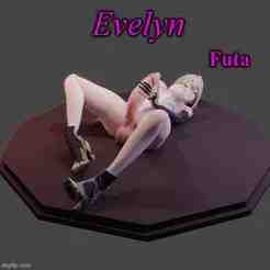 Evelyn Futa cumming on her belly (Zenless Zone Zero)