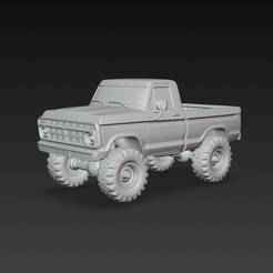 Ford F-250 Highboy – Modelo 3D de Camioneta Clásica 4x4 para Impresión 3D