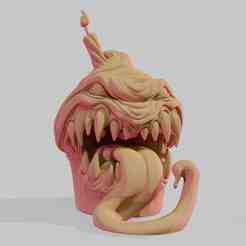 Halloween Cupcake Monster – Creepy‑Cute 3D Printable Figure