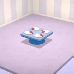 Hello Kitty Dining Table Dollhouse Furniture - Hello Kitty Island Adventures 1:16