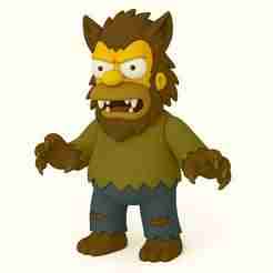 Homer Werewolf Toy Style - STL Model for 3D Printing