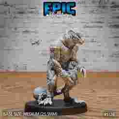 Lizardfolk Slave Chained ‧ DnD Miniature ‧ Tabletop Miniatures ‧ Gaming Monster ‧ 3D Model ‧ RPG ‧ DnDminis ‧ STL FILE