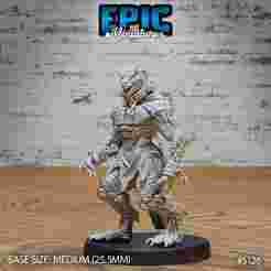 Lizardfolk Slave ‧ DnD Miniature ‧ Tabletop Miniatures ‧ Gaming Monster ‧ 3D Model ‧ RPG ‧ DnDminis ‧ STL FILE