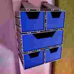 Modular storage drawers (square)