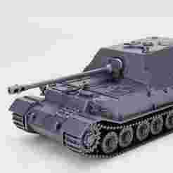 Panzerjager Tiger (P) 8.8cm PaK 43/2 L/71 “Ferdinand” (Sd.Kfz.184) + 3 Tankmen (Germany, WW2)